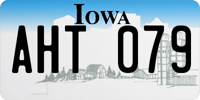 IA license plate AHT079