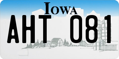 IA license plate AHT081