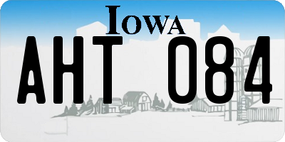 IA license plate AHT084