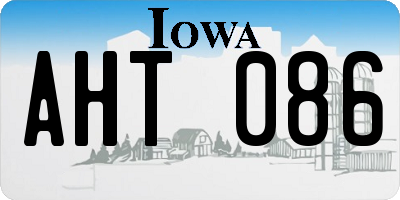 IA license plate AHT086
