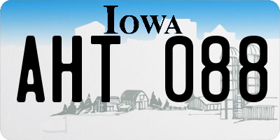 IA license plate AHT088