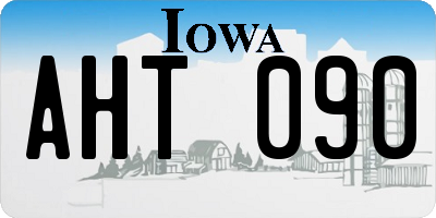 IA license plate AHT090