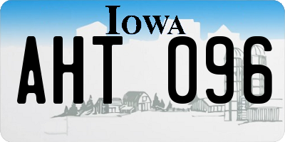 IA license plate AHT096