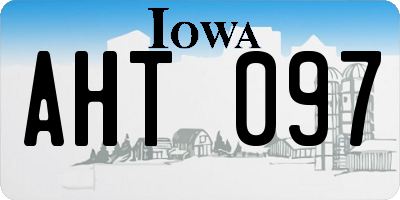 IA license plate AHT097