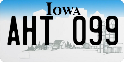 IA license plate AHT099