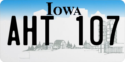 IA license plate AHT107