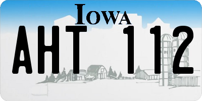 IA license plate AHT112