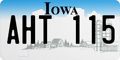 IA license plate AHT115