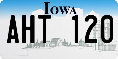 IA license plate AHT120