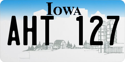 IA license plate AHT127
