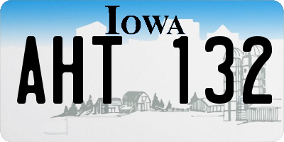 IA license plate AHT132