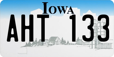 IA license plate AHT133