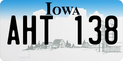 IA license plate AHT138