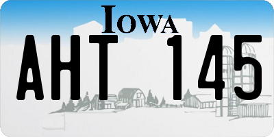 IA license plate AHT145