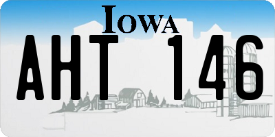 IA license plate AHT146