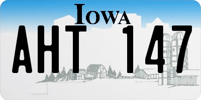 IA license plate AHT147