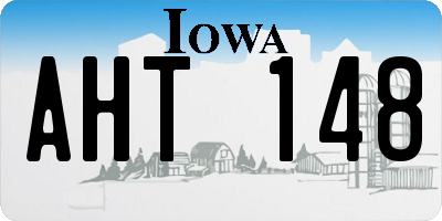 IA license plate AHT148