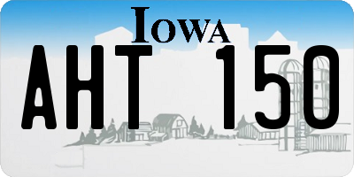 IA license plate AHT150