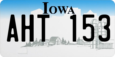 IA license plate AHT153