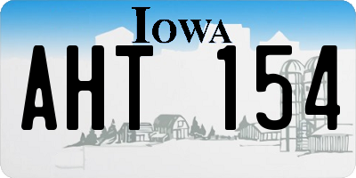 IA license plate AHT154