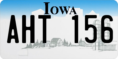 IA license plate AHT156
