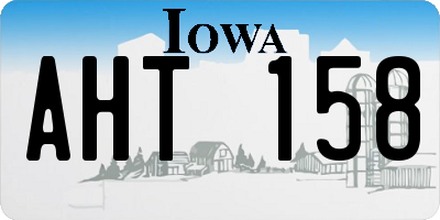 IA license plate AHT158