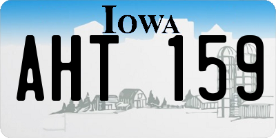 IA license plate AHT159