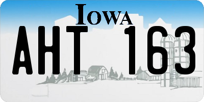 IA license plate AHT163
