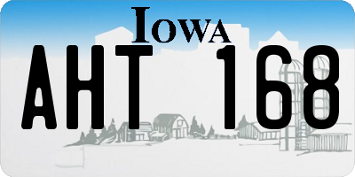IA license plate AHT168
