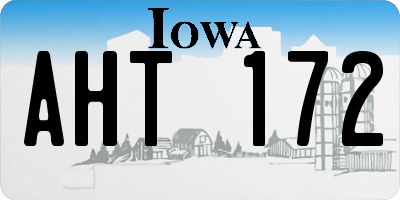 IA license plate AHT172