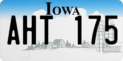 IA license plate AHT175