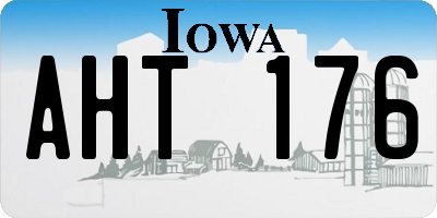 IA license plate AHT176