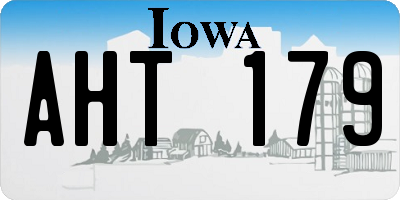IA license plate AHT179