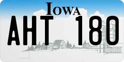IA license plate AHT180