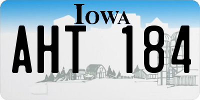 IA license plate AHT184