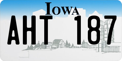 IA license plate AHT187
