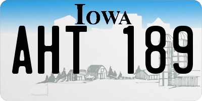 IA license plate AHT189
