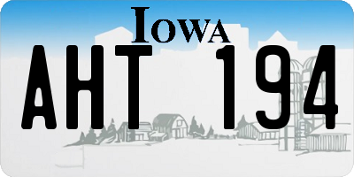 IA license plate AHT194