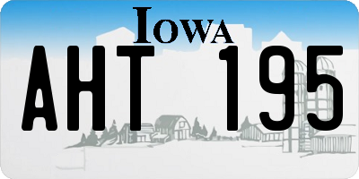 IA license plate AHT195