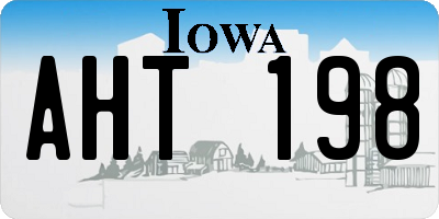 IA license plate AHT198