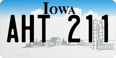 IA license plate AHT211