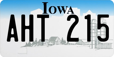 IA license plate AHT215