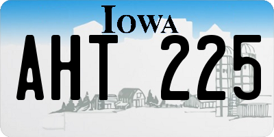 IA license plate AHT225