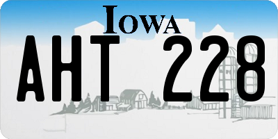 IA license plate AHT228