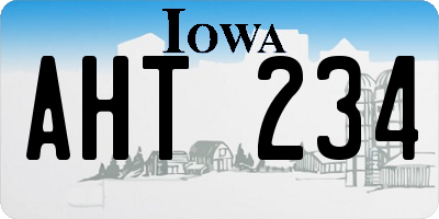 IA license plate AHT234