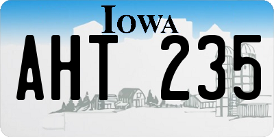 IA license plate AHT235