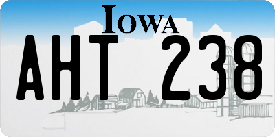 IA license plate AHT238