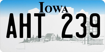 IA license plate AHT239