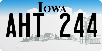 IA license plate AHT244