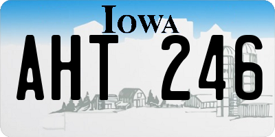 IA license plate AHT246